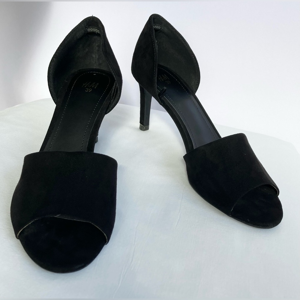 H&M D'Orsay Sandals - High Heel - Black - Womens Size 8